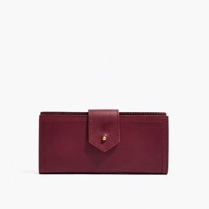 Madewell “The Post Wallet” in Dark Cabernet
